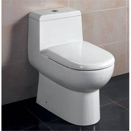 FIXTURESFIRST Dual Flush One Piece Eco-Friendly Ceramic Toilet FI34394